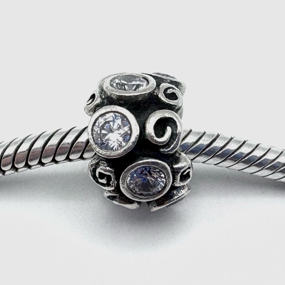 Pandora Primrose Path Clear Cubic Zirconia Sterling Silver Charm
